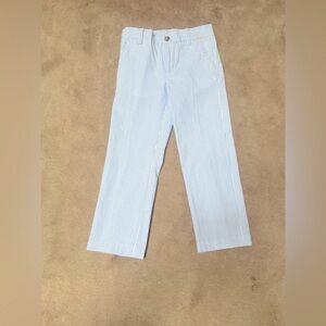 Janie and Jack boys light Blue White Striped seersucker pants size 5